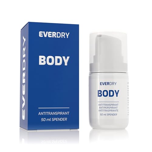 EVERDRY Antitranspirant Body im Spender | effektive Bekämpfung von starkem Schwitzen | ideal für Kopf, Hände, Füße | 50ml | ohne Alkohol, Farb- und Parfümstoffe