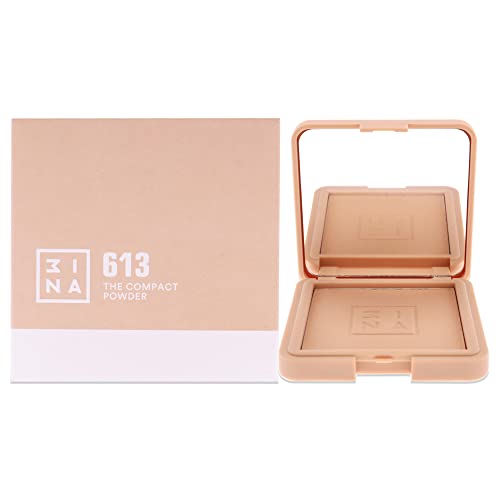 3INA MAKEUP - The Compact Powder 613 - Nude - Polvos compactos de textura ligera que unifica el tono de piel - Acabado natural y sedoso - Cobertura uniforme - - Vegan - Cruelty Free