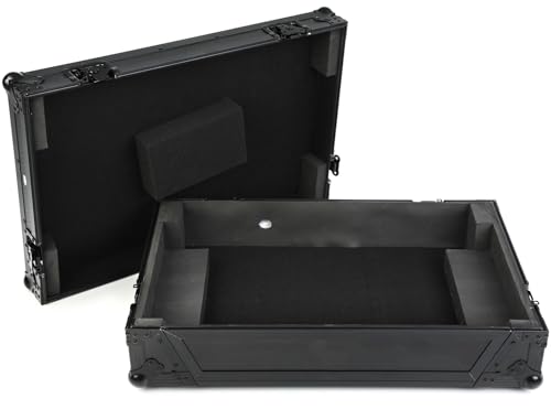 ProX XS-XDJRX3WBL ATA Flight Case ATA Flight Case For Pioneer DDJ-REV5 XDJ-RX3 DJ Controller with 1U Rack Space and Wheels Black Finish