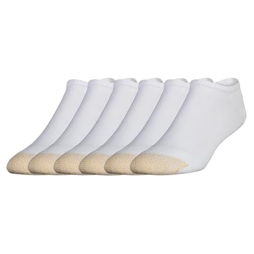 Gold Toe Men's 656f Cotton No Show Athletic Socks, Multipairs, White (6-Pairs), Large