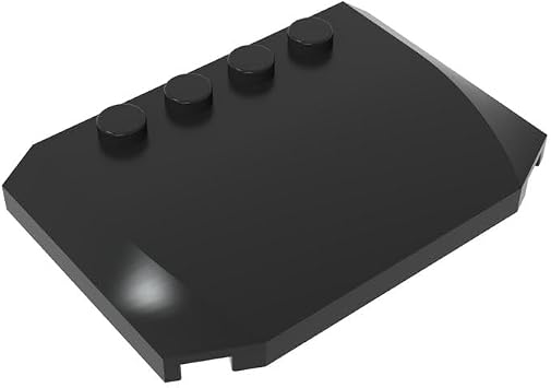Gobricks GDS-1302 Slope Curved 4x6x2/3 Triple Curved with 4 Studs 50PCS Compatible with Lego 52031 4542671 DIY Parts and MOC Components for Major Brick Brands ColorBlack 26