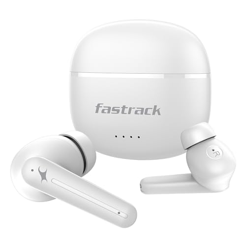 Image of Fastrack Fpods(New Launch) FX100 Bluetooth TWS In-Ear Earbuds with 40 Hrs Playtime|BT V5.3|13mm Extra Deep Bass Drivers|Quad Mic ENC for Clear Calls|Ultra Low 50ms Latency Gaming Mode|NitroFast Charge