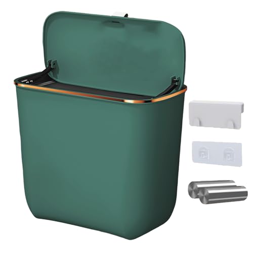 7L Food Waste Bin Hanging Trash Bin With Lid Kitchen Compost Box ...