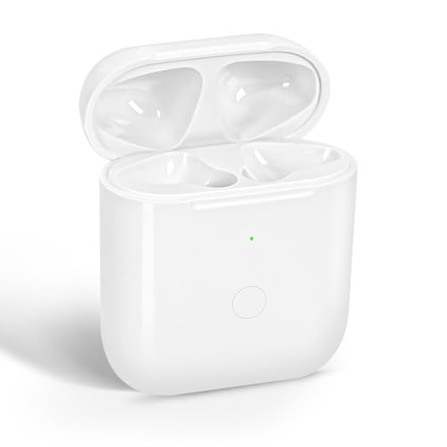 Wireless Charging Case Compatible with AirPod 2 1, Air Pod Charger Case Replacement with Bluetooth Pairing Sync Button, No Earbuds,White
