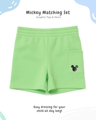 Image of Disney Mickey Mouse Lenticular Outfit for Boys, Toddler and Little Kids Clothes, T-Shirt and Shorts Set