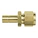 Brennan Industries N2406-06-04-B Brass Straight Double-Ferrule Tube Fitting, 3/8" Tube x 1/4" Standard Pipe