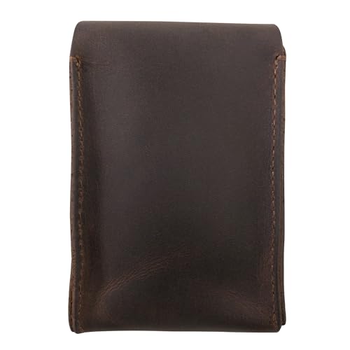 Image of Hide & Drink, Classic Case for Playing Cards (Not Included) Secure Storage, Playing Deck Holder, Travel Accessory, Full Grain Leather, Handmade, Bourbon Brown
