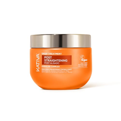 KATIVA Post Alisado Brasileño Deep Treatment | Nutrición e Hidratación | Efecto Antifrizz | 300 ml | Nutre e hidrata profundamente el cabello alisado, dejándolo más suave y con brillo extraordinario