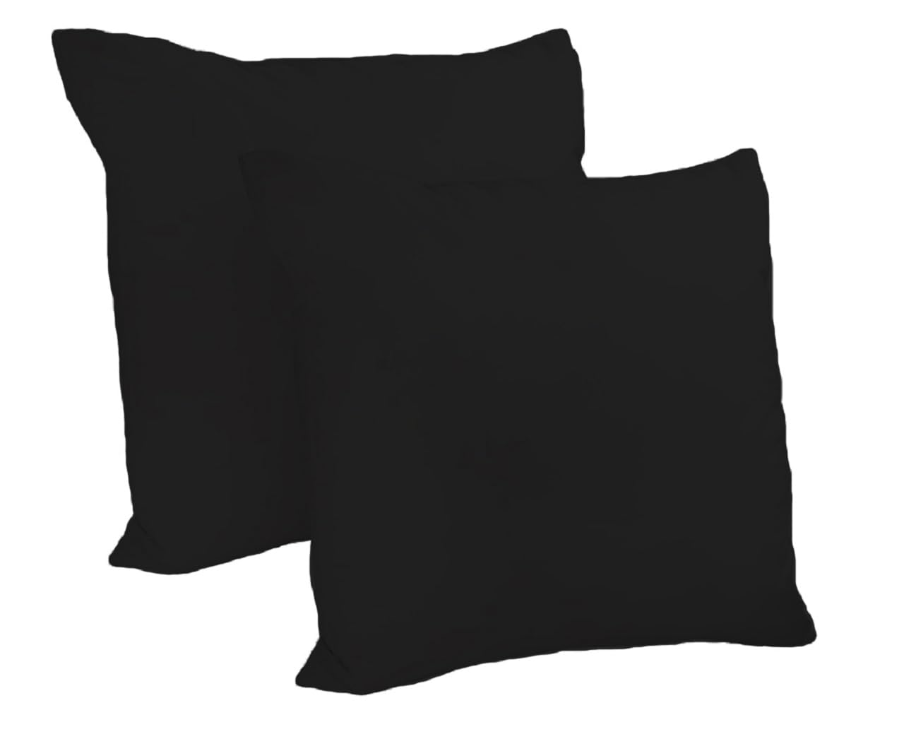 Crescent Textile Waterproof Outdoor Garden Furniture Seat Cushion 45x45cm Decorative Throw Pillow Shredded Foam Filled for Garden Sofa Livingroom Chair Bedroom Tent Park Patio (2, Black) — image 1