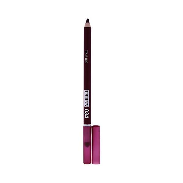 Pupa-Milano-True-Lips-Blendable-Lip-Liner-Lip-Contour-Pencil-With-Intense-Ultra-Pigmented-Color-For-Perfectly-Drawn-and-Defined-Lips-Sophisticated-Matt-Effect-034-Plum-0042-Oz Pupa Milano True Lips Blendable Lip Liner - Dual-Ended Matte Lining Color and Brush - Light and Creamy, Hydrating, High Pigment, Smudge Proof Formula - Paraben Free - 034 Plum - 0.042 oz