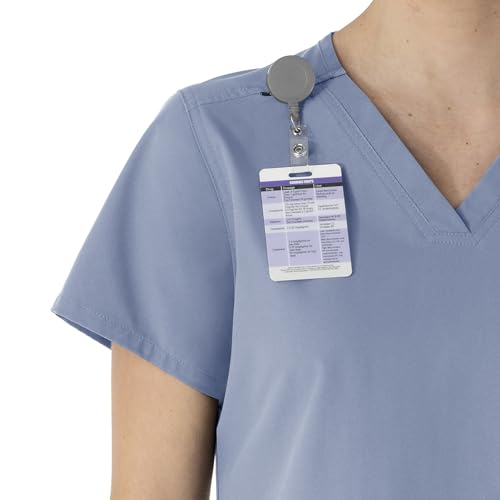 Carhartt Force Essentials Women's V-Neck Scrub Top, Ceil Blue, M - image 5