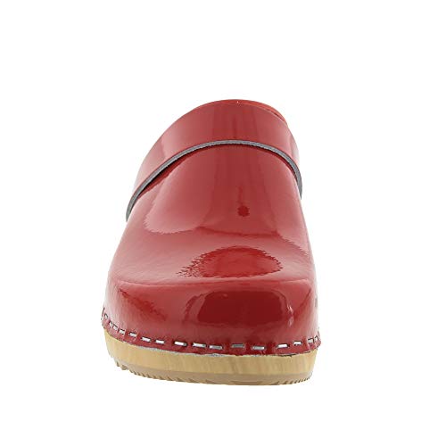 Image of Bjork Maja Wood Open Back Leather Clogs