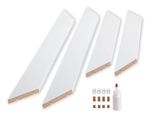 Frame My Mirror Add A Frame - Pure White 36" x 54" Mirror Frame Kit- Ideal for Bathroom, Wall Decor, Bedroom and Livingroom - Moisture Resistant - Upton Design - Mirror NOT Included