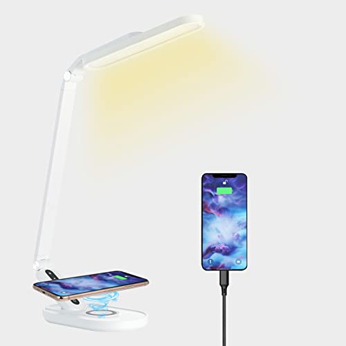 Lampe de Table Extérieur Étanche IP54 en Aluminium | Lampe de Bureau sans Fil Dimmable | Lampe à Poser Rechargeable avec Prise de Charge USB | Batterie Intégrée | Gris Cover