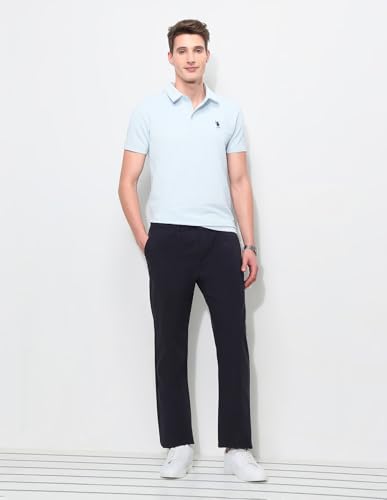 Image of U.S.Polo Association Men's Textured Slim Fit Polo Shirt
