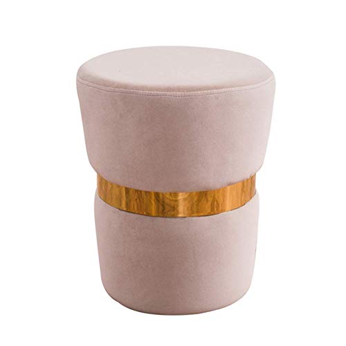 Tabouret Rond Gris Clair Idéal pour Maquillage et Salon Chaleureux