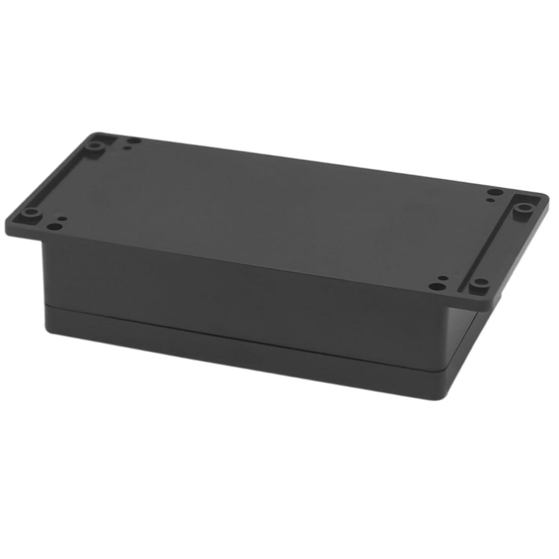 Zulkit Caja de conexiones de plástico ABS a prueba de polvo, impermeable, IP65, cajas eléctricas universales para proyectos con oreja fija, color negro, 200 x 120 x 56 mm (paquete de 2)
