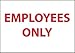 NMC M57P, Exit/Entrance Sign"Employees Only" (Pack of 50 pcs)