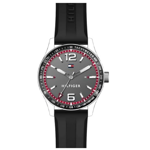 Image of Tommy Hilfiger Quartz Grey Dial Silicone Strap Watch for Men
