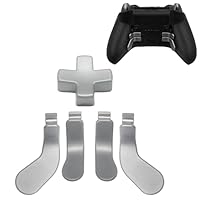 5 Pcs Elite Core Controller Paddles for Xbox Elite Series 2, Stainless Steel Paddles Replacement Parts Accessories with 1 D Pad for Xbox Elite Series 2 Core Controller(Silver)