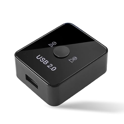 USB2.0 Printer Sharing Switch. Share one Printer Between Two Devices with Automatic Switching, no Drivers Needed. Support Keyboard, Mouse, and Scanner Sharing. Includes 2 USB Printer Cables (1 Meter)