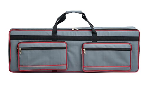 Image of GIG Master Heavy Padded Keyboard Bag /Cover /Case for Korg Pa300, Pa600, Pa700, Pa1000, 61 Keys Professional Arranger Keyboard with Dust Cover & Double Pocket(Grey)