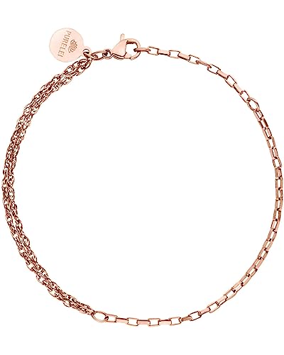 Purelei Kumu O Mix Armband (Roségold) – Elegantes, verspieltes Damen Armband mit Plättchen – Edelstahl 18K – Verstellbare Länge 16,5/18,5/20 cm – Hawaiianisch inspiriert