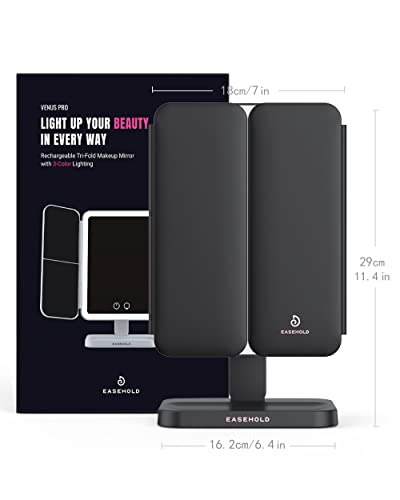 EASEHOLD Specchio per il Trucco a Tre Ante, con