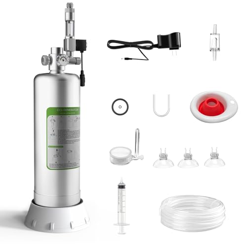 MagTool 2025 Upgraded 5L DIY Aquarium CO2 Generator Kit, Stainless Steel Bottle with Integrated Solenoid & Bubble Counter, Safety Valve, Main Switch, Complete Accessories for Planted Tanks