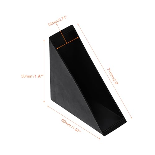Image of uxcell 8Pcs Plastic Corner Protectors 18x71mm Right Angle Shape Glass Corner Guards Cushion for Corner Protection of Glass, Mirror, Tile, Black
