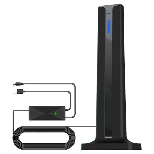 Antena de TV con Amplificador Interior Digital 4K 1080P HD Antena HDTV de Alcance de 120 Millas con Amplificador