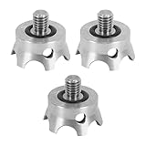 Gurtt 3 Stück 3/8-Zoll-Stativspitzen-Schnittstelle, rutschfeste Kamerastativ-Einbeinstativ-Spike-Fußkrallen-Montageadapter