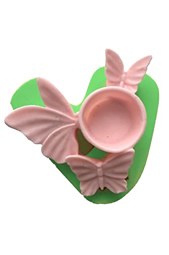 Kelebek Şeklinde Tea Light Mum Altlığı Kalibi 10x8x3 cm