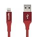 Produktbild AmazonBasics - Lightning-auf-USB-A-Kabel, Premium-Kollektion, 10 cm, 1er-Pack - Rot