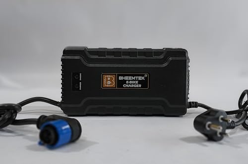 Image of BHEEMTEK 84V 8A Fast EV Charger for Lithium Battery | Lithium-ion Battery Charger 84 Volts 8 Amp | Overcharging Auto Cut Protection | EV Charger Suitable for All EV - Bike, Scooty, Car.