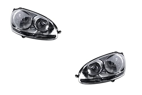 Johns, Scheinwerfer Satz H7/H7 links & rechts chrom kompatibel zu VW Golf 5 V ab 10/03-
