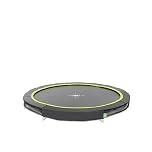 EXIT Toys Silhouette Ground Sports Trampoline - 8ft - Inground Round Trampoline for Outdoor - for 14 Years and Older - Includes Feet Safety System - Easy Access - Great Jumping Power - Black