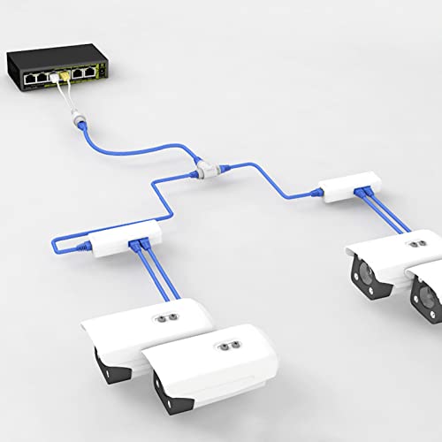 Adaptador Pasivo PoE Cable Power Over Ethernet POE Splitter RJ45 Injector Fuente de alimentación para cámara de seguridad miniatura 2