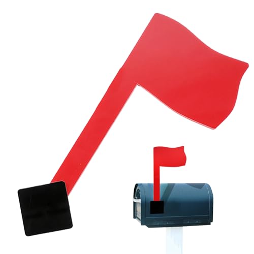 Wezalget Bandera para Buzón | Instalación Sencilla Banderín Sustitutivo Acrílico - Herramienta Alarma Notificación Exterior Casa Carta Decoración Granja | Soporte para Poste Y Ladrillo
