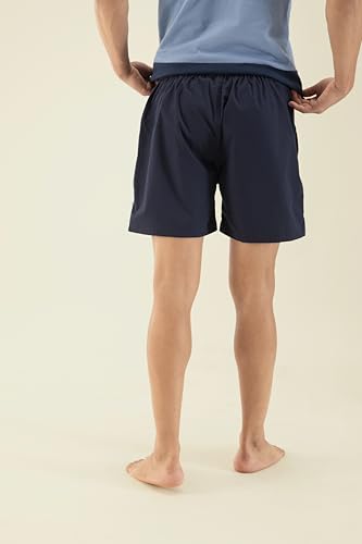 DAMENSCH Regular Fit Solid 100% Soft & Durable Cotton Boxer Shorts Dual Pockets Anti-Bacterial Moisture Wicking Microfibre Waistband Ultra-Light Boxers for Men