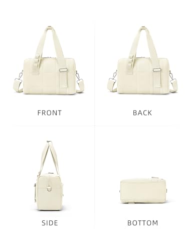 Image of WESTBRONCO Small Puffer Crossbody Bags for Women, Mini Puffy Quilted Gym Bag Lightweight Tote Bag with Zipper Compartments