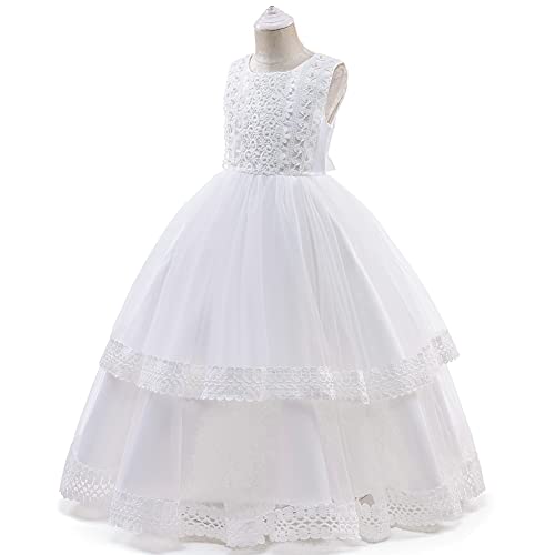 Robe blanche de fête 7-8 ans pour cortège et réception