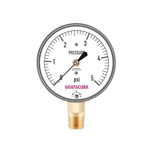 GOATACURA 0-5psi Diaphragm Gauge