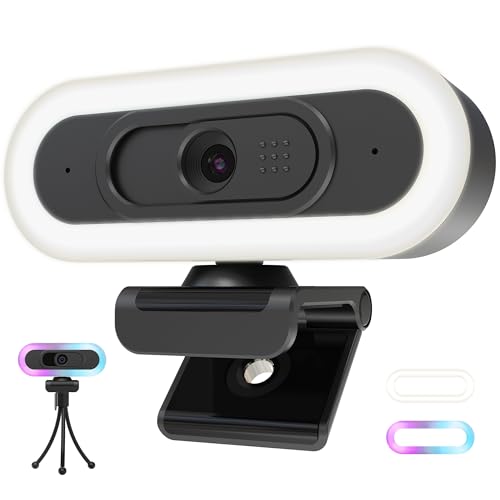 saylas 2K Webcam with Lights, HD Webcam for PC, 2K@60FPS Web cam with Microphone, 65&deg; FOV...