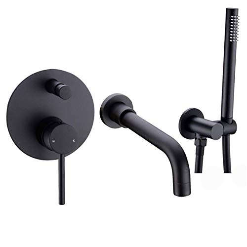 Boucheur de douche baignoire avec valve de douche 2 fonctions pour mitigeur mural