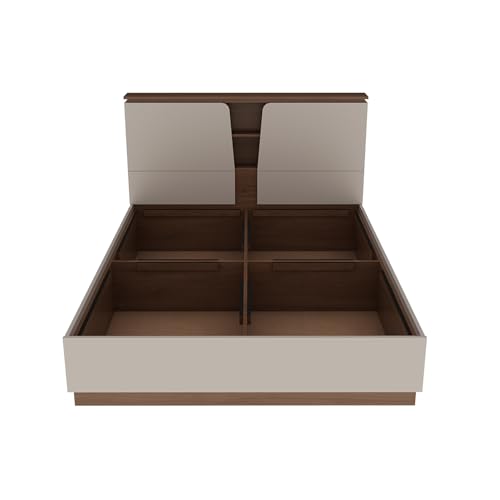 Image of Wakefit Bed | 3 Yr Warranty | Bed Queen Size, Comes with Storage Box, Noise-Free, Density: 680-750 kg /m, Termite & Borer Resistant, Fits Mattresses Up to 8 inches (Kora 78 x 60 - Columbian Walnut)