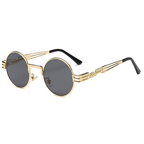 Vintage Round Sunglasses Men Black Retro Punk Sun Glasses Women Summer 2018
