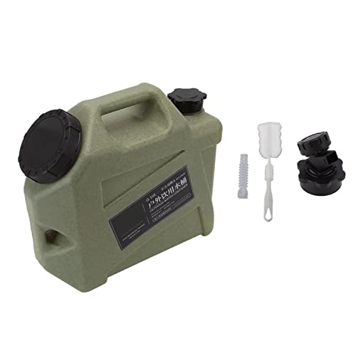 Tissting 10L Portable Water Storage Bucket,Outdoors Water Container with Spigot,Multifunction Portable Water Container Carrier,Fill Container,for Camping Outdoor Hiking Backpacking (OD Green)