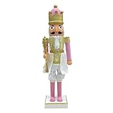 articulo para navidad  Mediawave Store - Soldado Cascanueces Altura 160 cm, Soldado de Navidad con Luces Sonidos y Movimiento, Adobos, Decoraciones, Artículos de Navidad, Idea de regalo (Rosa)