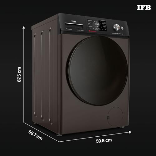 Image of IFB 9 /6 /3 kg Fully Automatic Washer Dryer Refresher with Steam Refresh, AI Powered, 100% Dry Clothes, 9 Swirl Wash Mimic Handwashing, WiFi & Eco Inverter Motor (WDR Executive ZMN CMS, Mocha)